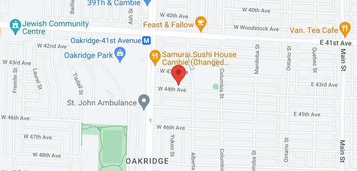 map of 393 W 44TH AVENUE